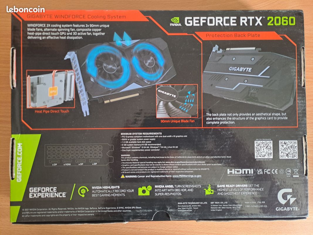Kit PC : Carte mère Asus prime B250M-K + Carte graphique RTX 2060 + Core i5 7500 + mémoire DDR4 16Go (image 8)