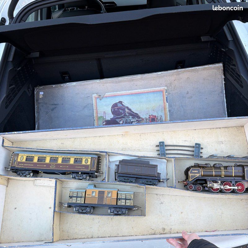 Train Ancien JEP Coffret La Fléchette - 1938 - Acier Estampé - Marron