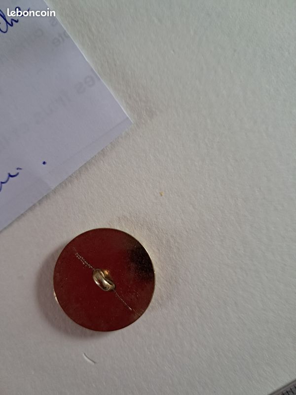3 boutons métal calèche dorés striés 22mm. 5 (image 3)