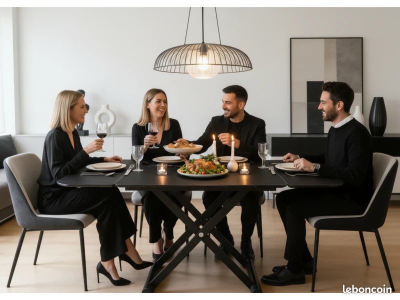 Table basse relevable et extensible en céramique qualité haut de gamme - AKANTE - ENORA (image 1)