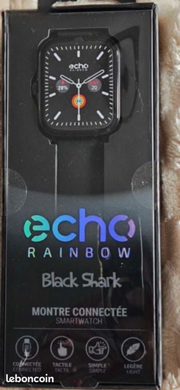 Montre connectée Shark Noir - ECHO - Capteurs santé