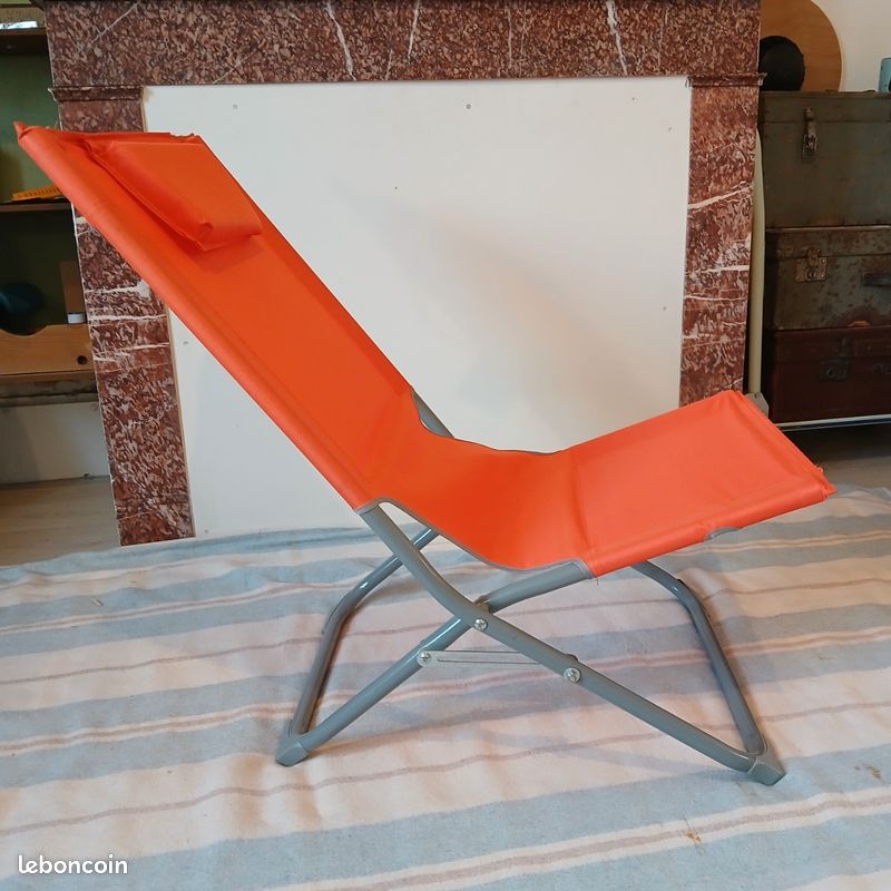 Fauteuil pliant orange (image 2)