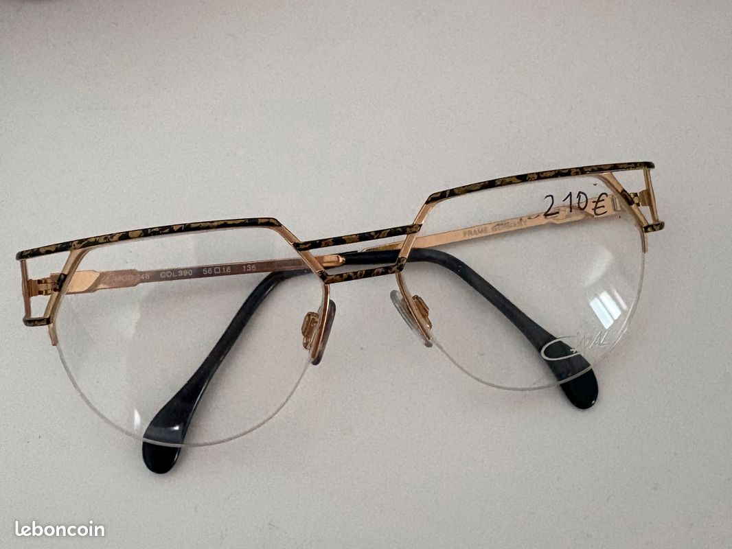 Lunettes De Vue Vintage Cazal 281 - Or Et Gris Marbré - Ancien Stock Neuf (NOS) - Fabriqué En Allemagne