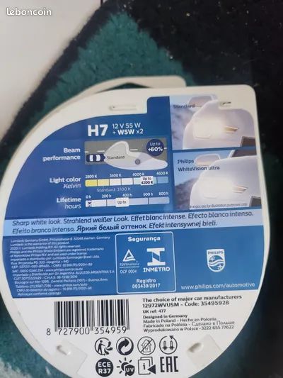 Philips ampoules halogènes H7 et veilleuses neuves - Équipement auto