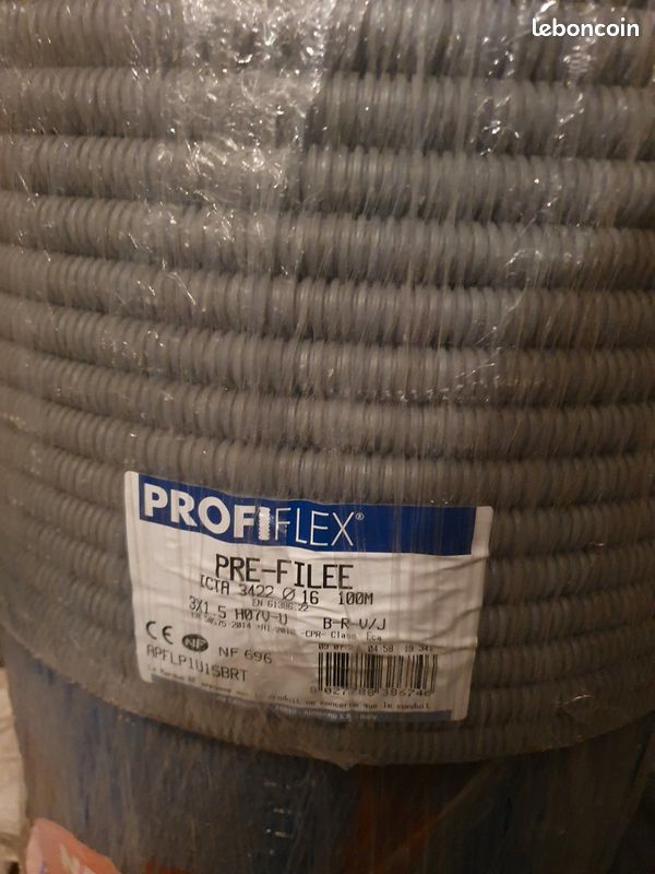 Gaine préfilée 3G1.5 Ø16mm 100m (image 1)