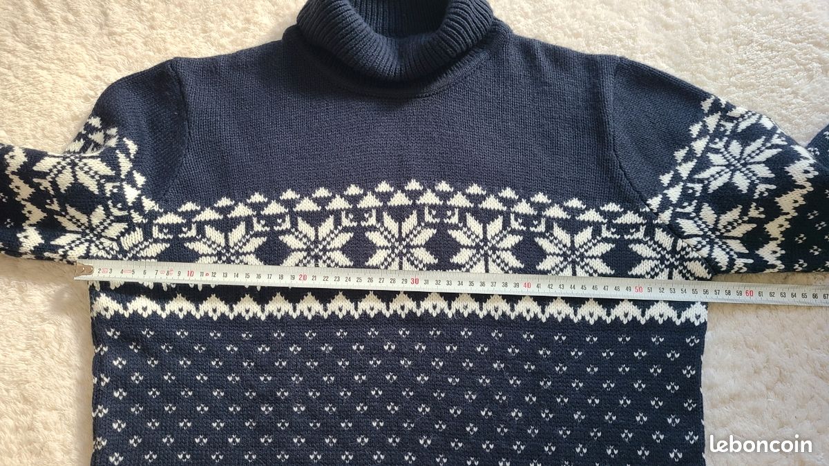 Pull Col Roulé Crosby - Laine Noir - Taille L - Hiver/Ski - Occasion Très Bon État
