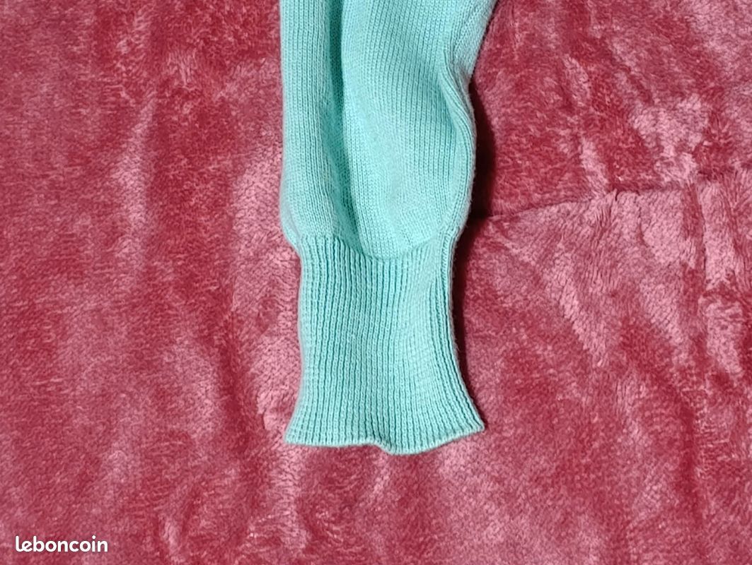 Pull femme vert bleu turquoise (image 5)