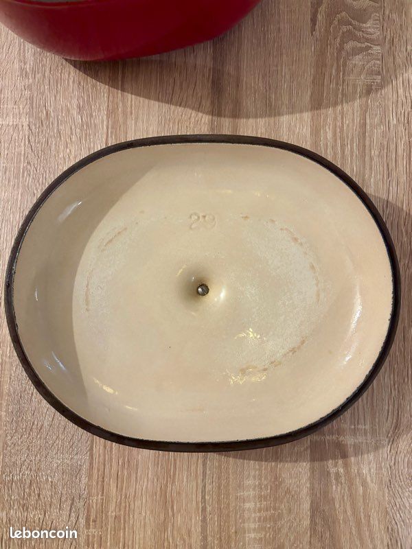 Cocotte Le Creuset N°29 – Fonte émaillée Vert Anis – Design Enzo Mari, Vintage