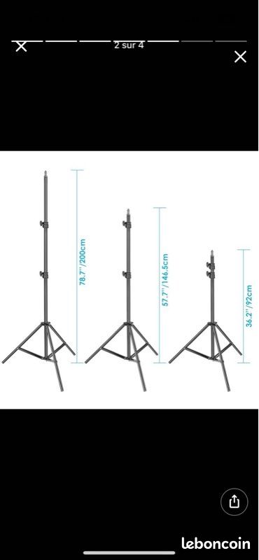 Neewer Kit d'éclairage lumière annulaire LED (image 2)