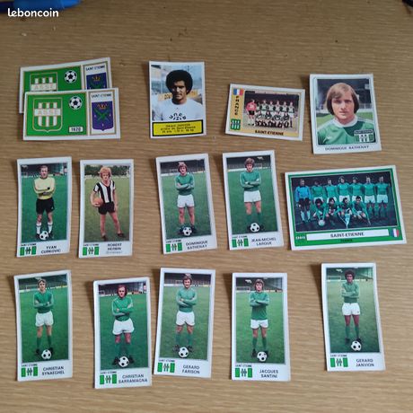 VIGNETTE AGEDUCATIF FOOT 1974/75 ROBERT HERBIN ST ETIENNE # 44 NO PANINI VGC