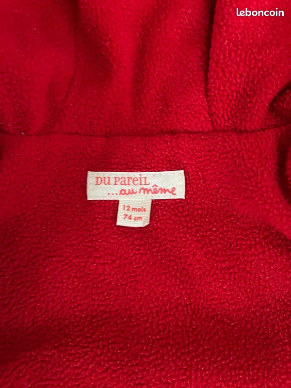 Doudoune bébé rouge (image 4)