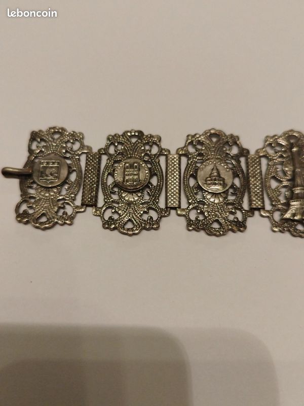 Bracelet Métal Argentifère - Années 2000 - Style épuré - Occasion