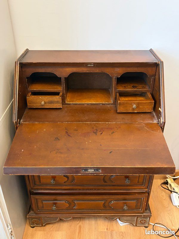 Bureau ancien avec rangement (image 2)