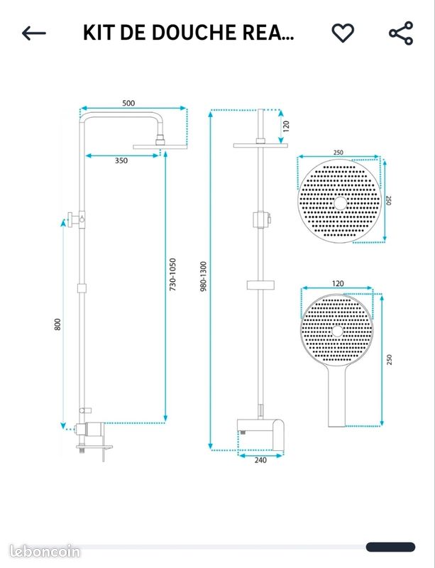 Colonne de douche avec robinet (image 5)
