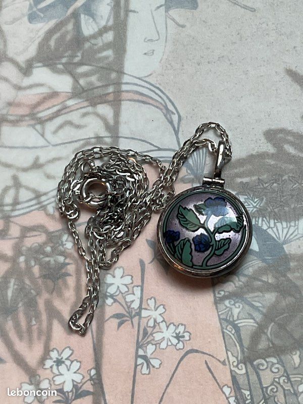 Collier Fantaisie Signé Michel Lebrun - Modèle REF37699 - Bijou Français D'occasion - Élégant Et Unique