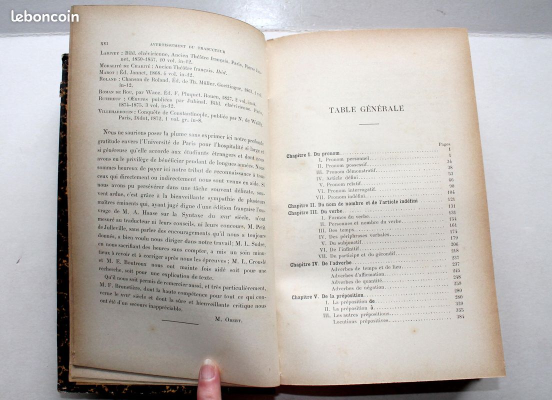 SYNTAXE FRANCAISE DU XVIIe S. De HAASE TRADUIT par OBERT + PREFACE de JULLEVILLE 1898 (image 4)