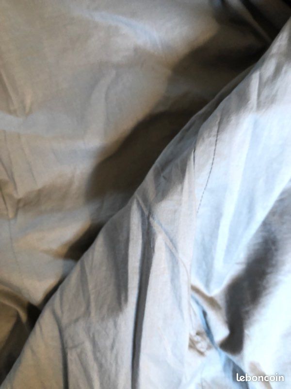 Manteau 3/4 en cuir d’agneau souple taille 40/42 gris (image 8)