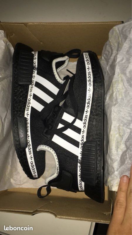 adidas gazelle silver green womens ADIDAS Big Kids' NMD Runner Casual Shoes, White main image 1