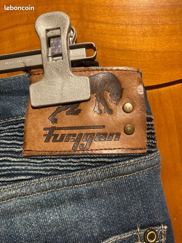 Jean femme moto bleu foncé renforcé avec coques taille 42 (image 3)