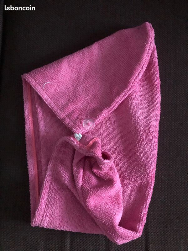 K76-serviette pour cheveux rose (image 2)