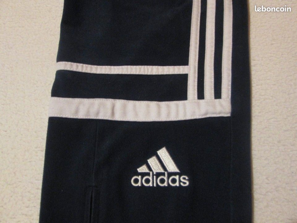 Pantalon Velours Vintage Adidas Y2K - Taille M, Couleur Noir Et Jaune - État Très Bon