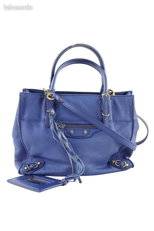 Sac à bandoulière City en cuir bleu Balenciaga Accessoires