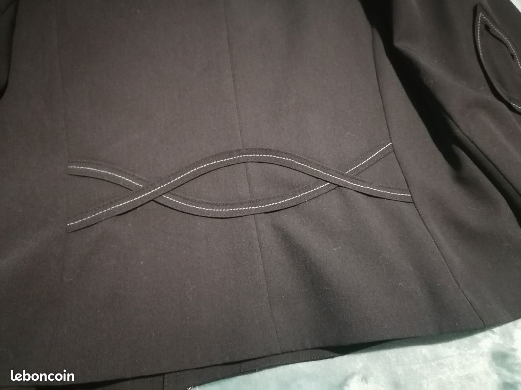Jolie veste noire femme (image 4)