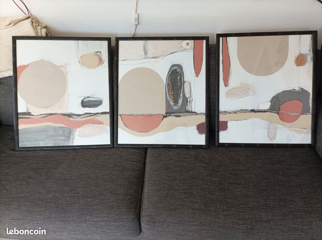 Trois tableaux triptyque (image 1)
