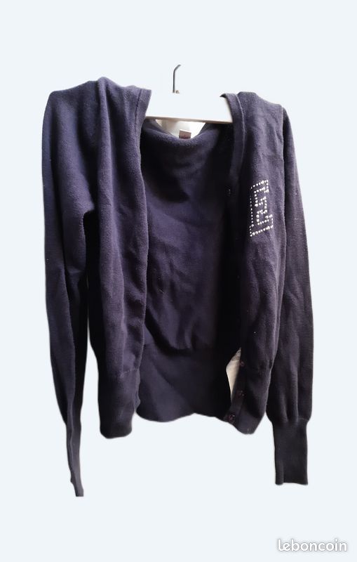 Gilet en coton bleu marine Esprit T10-11 (image 1)