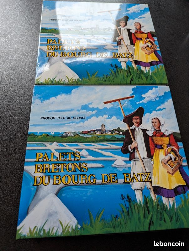 Deux boîtes à biscuits métal palets bretons du bourg de batz (image 3)