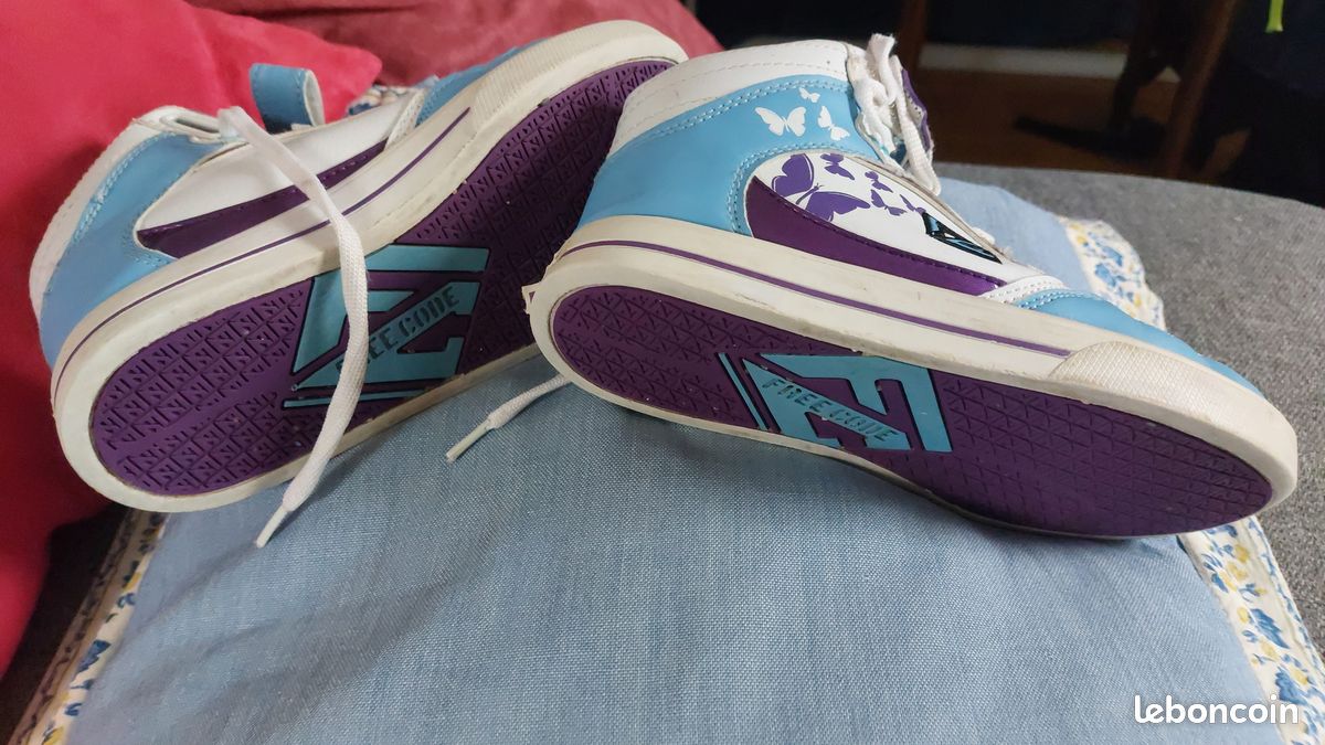 Tennis bleu haute fille taille 34 Chaussures