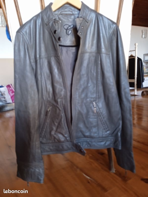 Blouson en cuir marque CAROLL (image 2)