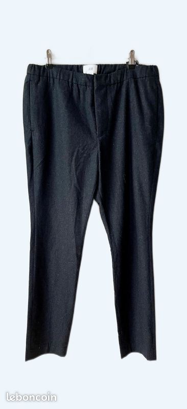 Joli pantalon pour homme H&M noir feutré (image 1)