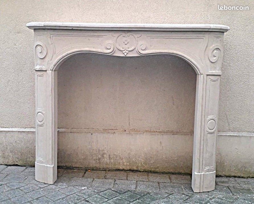 Cheminée en Pierre Louis XV Art-Déco (image 2)