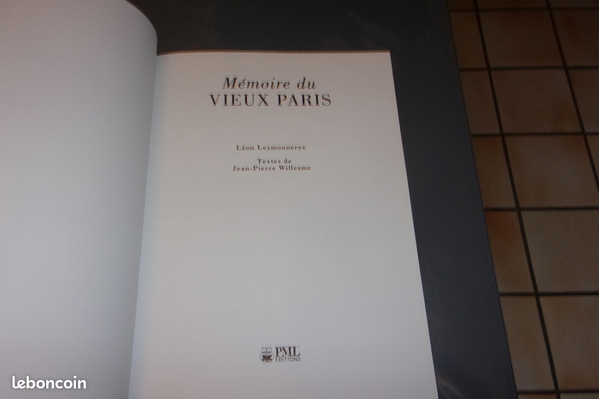 Livre : Mémoire du Vieux Paris L Leymonnerye 1993 (image 3)