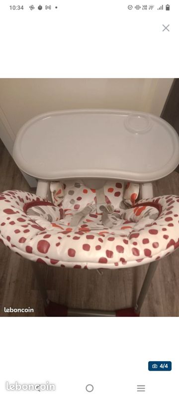 Lot equipement bébé, 1 chaise chicco + table à langer & baignoire (image 4)