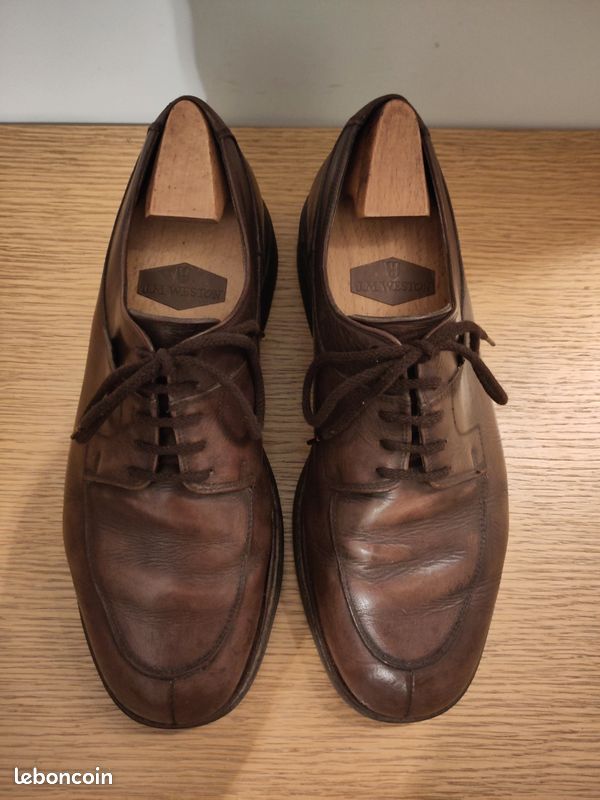Derby Paraboot Avignon En Cuir Marron - Taille 43 (US 9.5), Occasion, Très Bon état