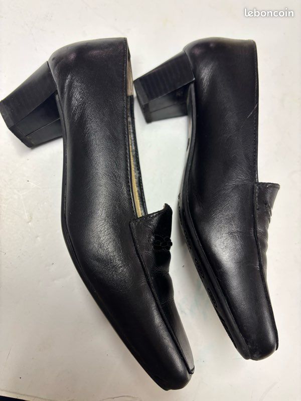 Mocassins talons de 5 cm noir taille 36 D’chicas (image 3)