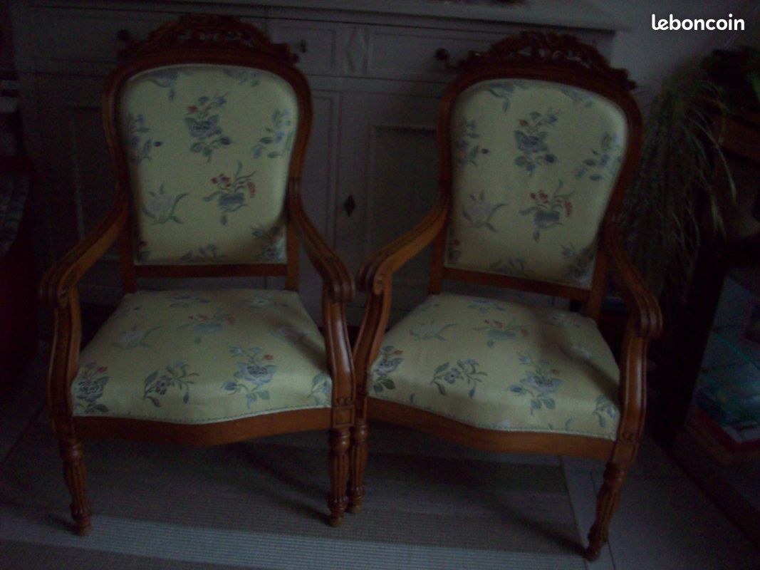 Paire FAUTEUILS Napoléon III (image 9)