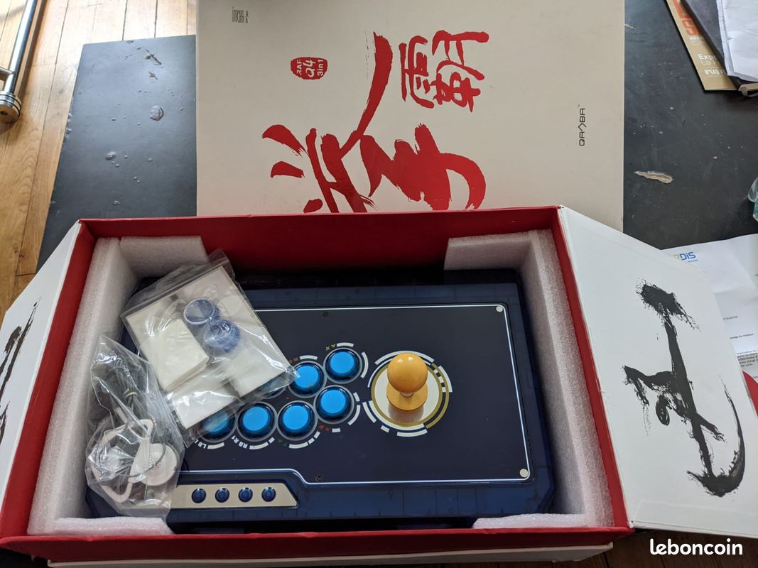 Manette pro arcade fighing ganba Q4-raf 3 en 1 ICE Blue (image 2)