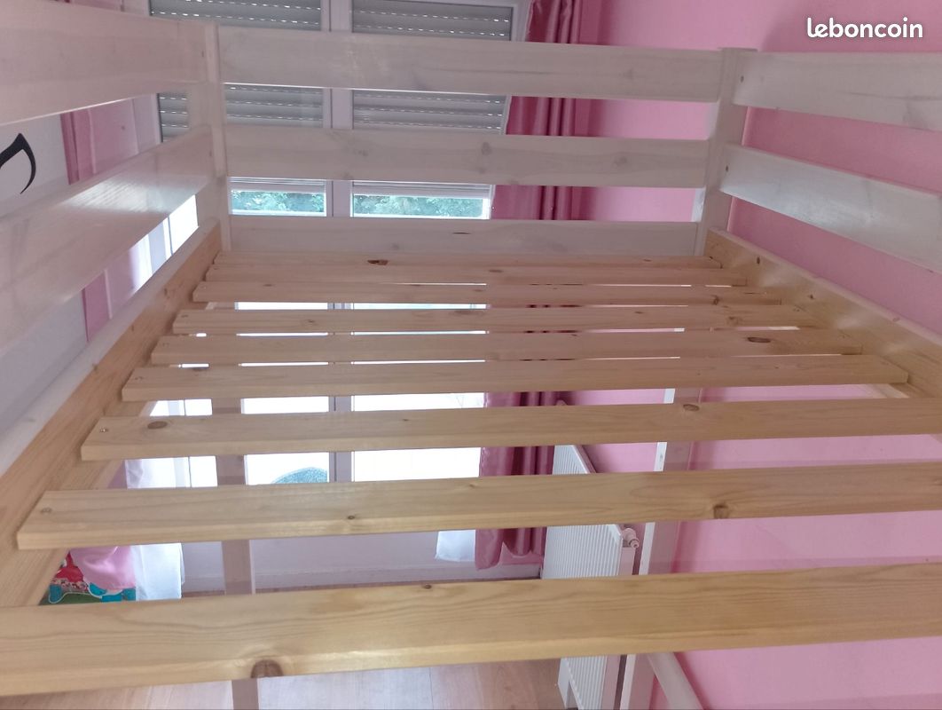 Lit mezzanine bois avec échelle – bon état 110 euros (image 6)