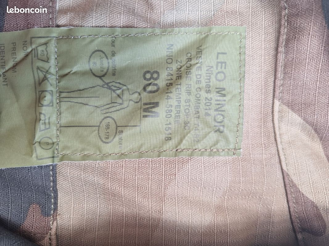 Veste militaire de combat - zone tempérée (image 1)