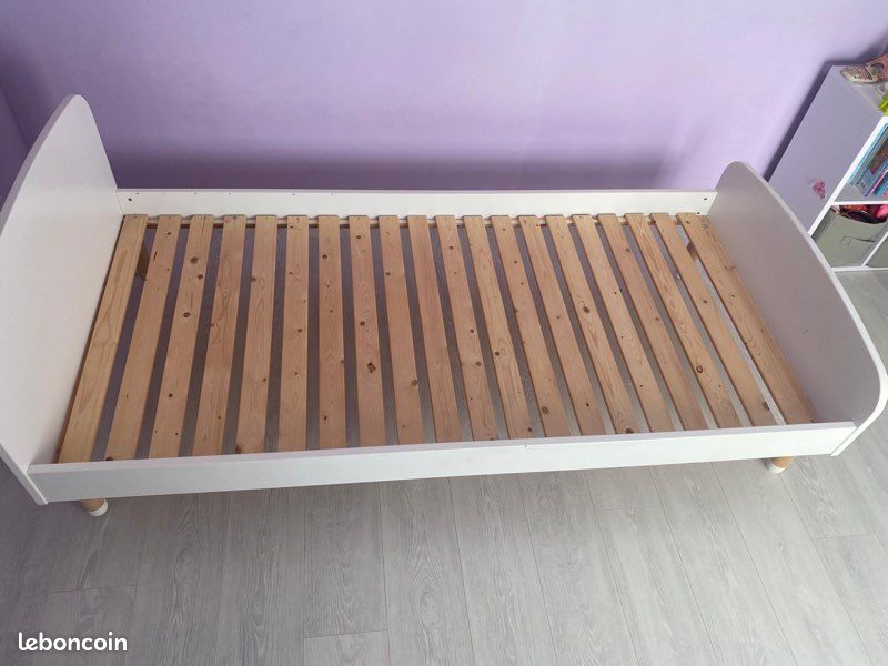 Lit 1 place mixte blanc (image 3)