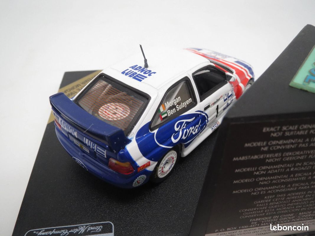 Miniature Vitesse 1/43 Ford Escort WRC Cyberia, Rallye Du Liban 1999, Réf SKM097
