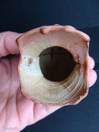 Tête de poupée ancienne carton bouilli - France