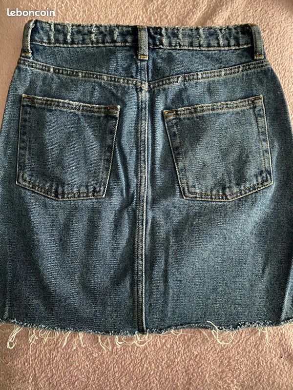 Mini Jupe En Jean L.O.G.G. By H&M - Bleu, Taille 36, Patte De Boutonnage - TrÃ¨s Bon Ã©tat