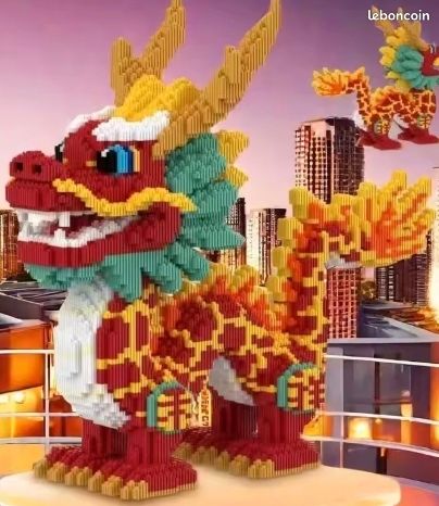 Dragon chinois en blocs de construction (image 1)