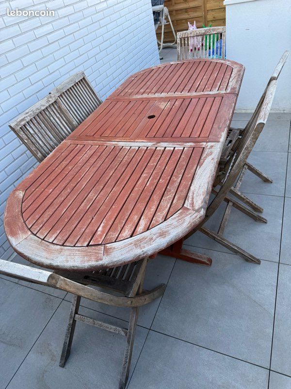 Table jardin en bois extensible (image 3)