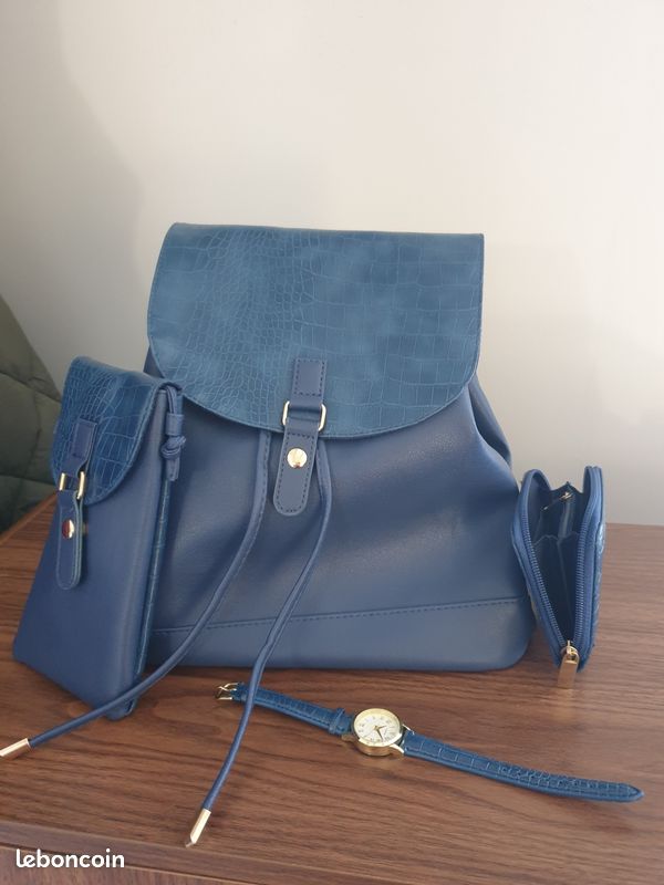 Set d'accessoires assortis pour femme sac à dos, porte-monnaie