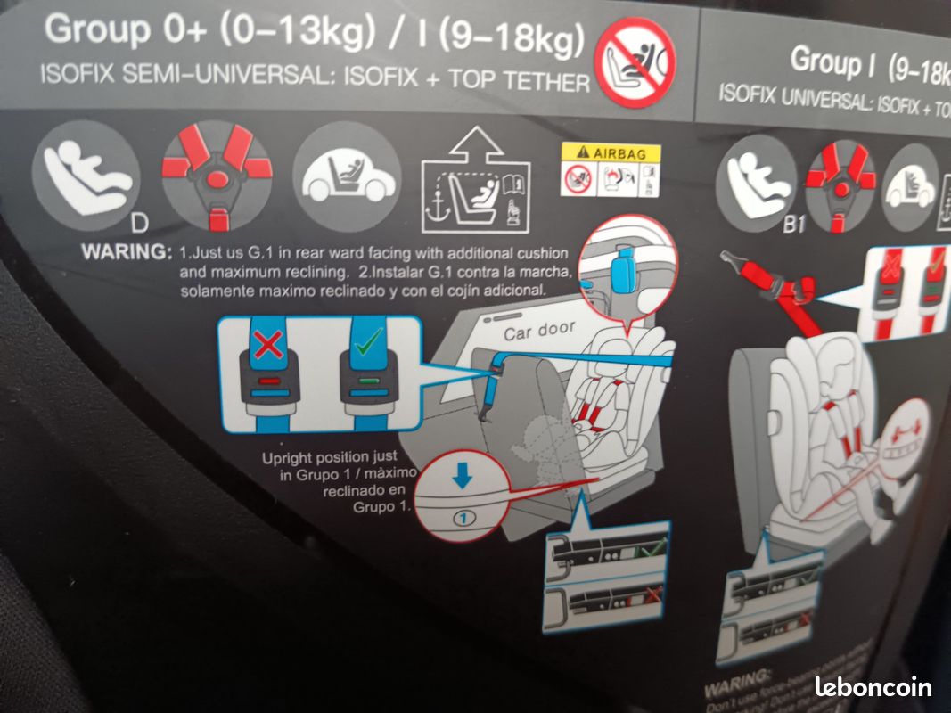 Siège auto ISOFIX de 0 a 4 ans pivotant (image 7)